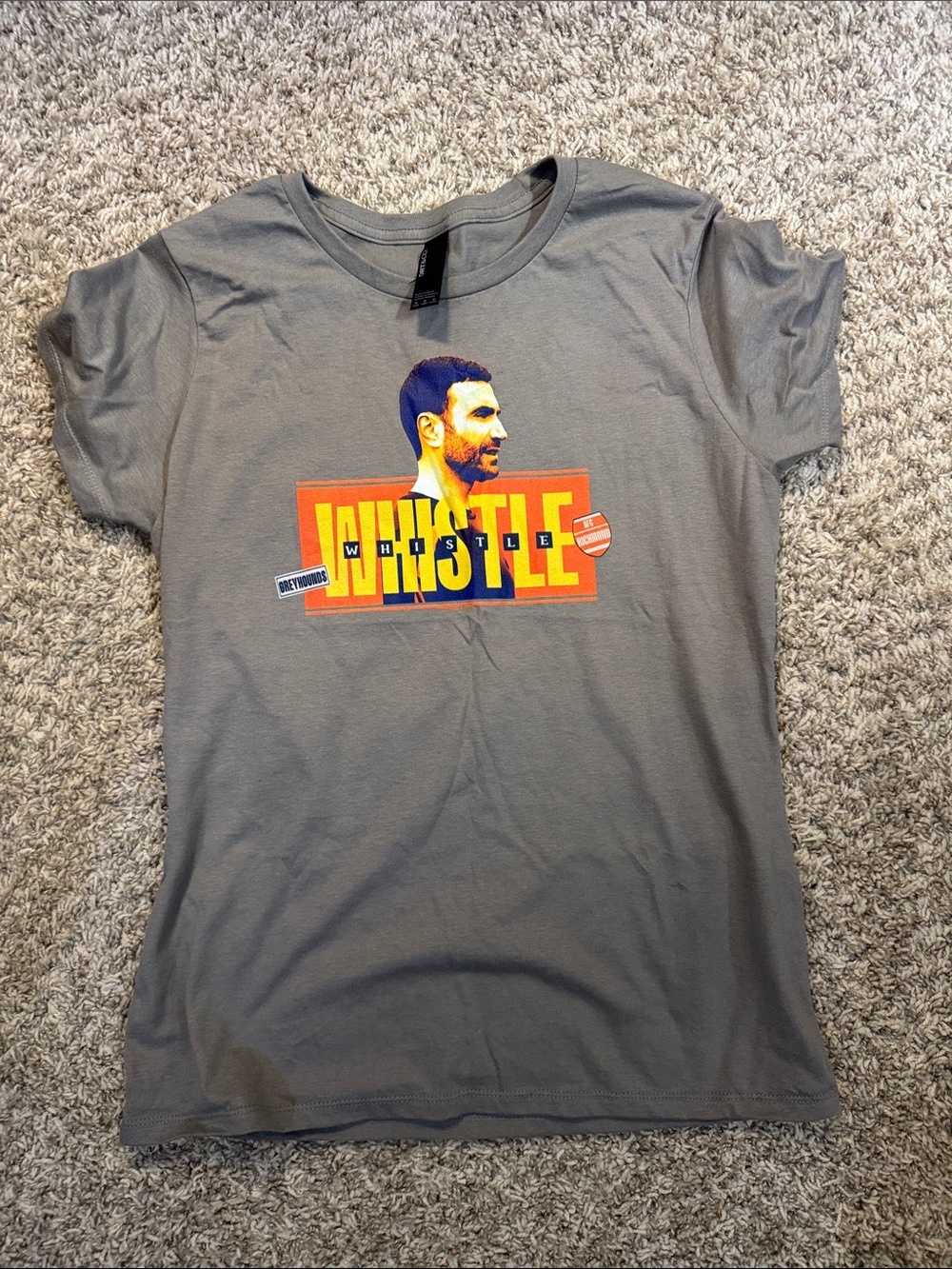 Tedd Lasso - Roy Kent Whistle Graphic Tee - Gray Shirt